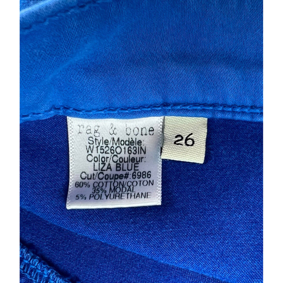 Rag and Bone for Intermix Womens Capri Stretch Skinny Jeans Liza Blue 26 x 26.5 - Picture 8 of 9